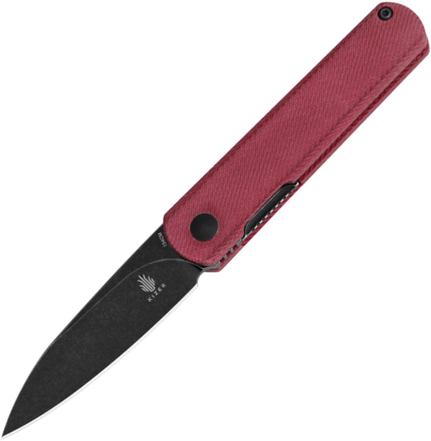 Kizer Cutlery Feist Linerlock Red Micarta - Kizer Cutlery