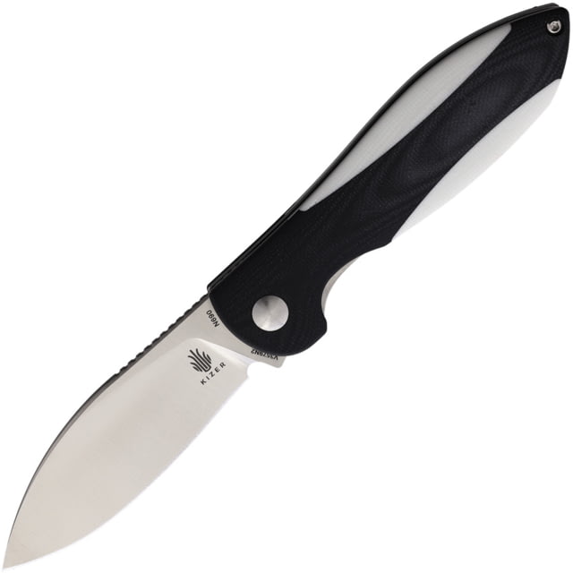 Kizer Cutlery Infinity Linerlock 3.00 in Folding Knife Black and white G10