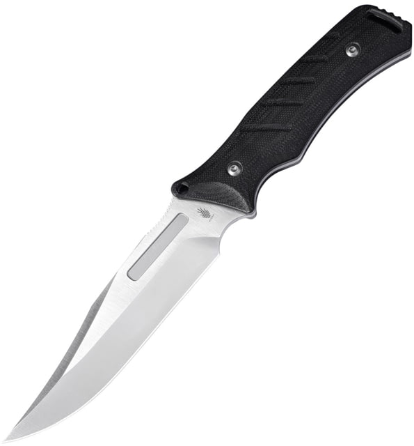 Kizer Cutlery Sou'wes' Fixed Blade Knife 9.13in Overall 4.63in Satin D2 Tool Steel Trailing Point Blade Black G10 Handle Black Kydex Belt Sheath - Kizer Cutlery