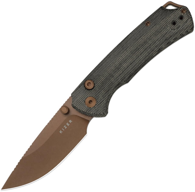Kizer Cutlery T1 BD Button Lock Black KI - Kizer Cutlery