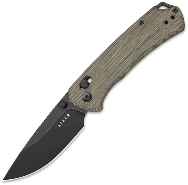 Kizer Cutlery T1 CD Button Lock Green KI - Kizer Cutlery