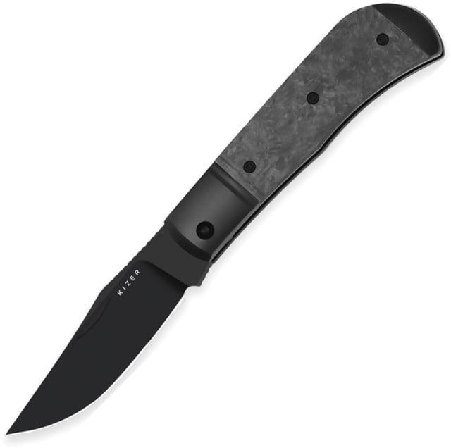 Kizer Cutlery Trestle Slip Joint Black CF - Kizer Cutlery