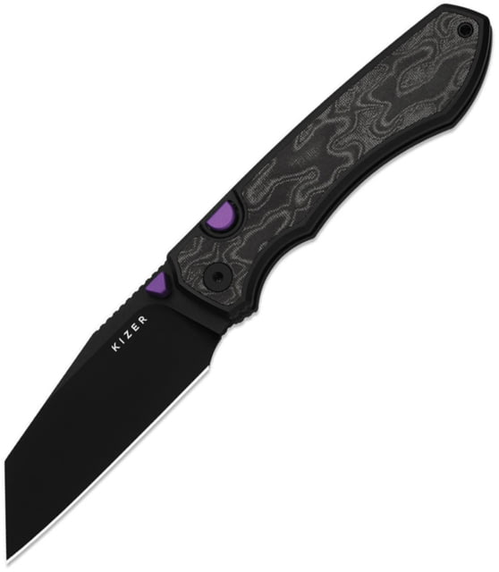 Kizer Cutlery Wharning Button Linerlock Blk - Kizer Cutlery