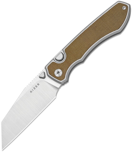 Kizer Cutlery Wharning Button Linerlock Brn - Kizer Cutlery
