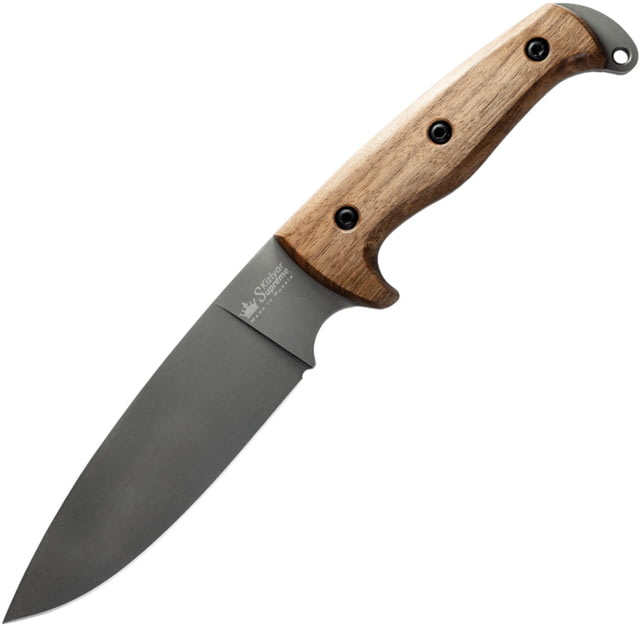 Kizlyar Shark Fixed Blade PGK Walnut Knife 6.5" stonewash finish PGK steel blade Walnut handle - Kizlyar
