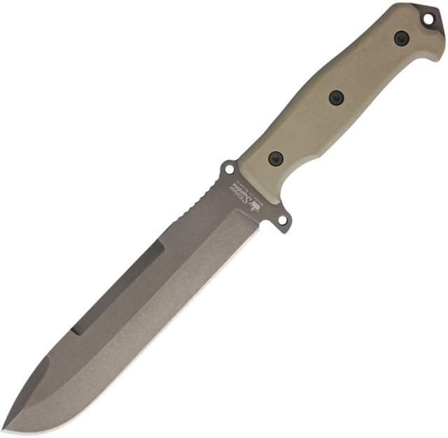 Kizlyar Survivalist X Full Tang D2 TW Knife 7.5" D2 tool steel blade Tan G10 handle - Kizlyar