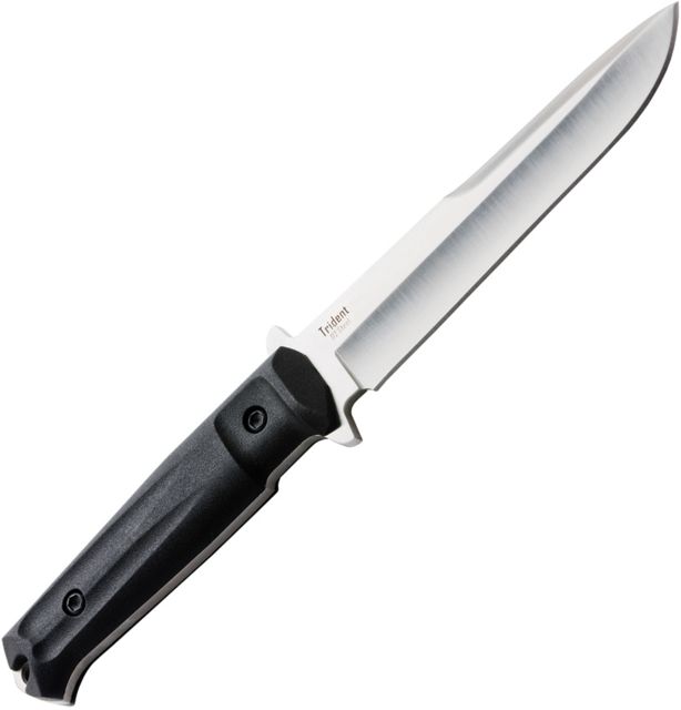 Kizlyar Trident Tactical Fixed Blade Knife6inSatin D2 Steel Blade Black Kraton Handle - Kizlyar