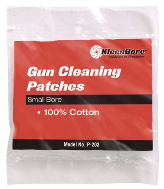Kleenbore KleenBore Cotton Cleaning Patches 25PK 4in Big Bore Shutgun also for grenade/tear gas launchers 1010009 - $6.49 at Optics Planet