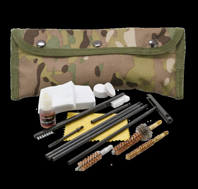 KleenBore Multi-Cam Pouch Field Cleaning Kit .223/5.56/9mm Caliber Multi-Cam - Kleen-Bore