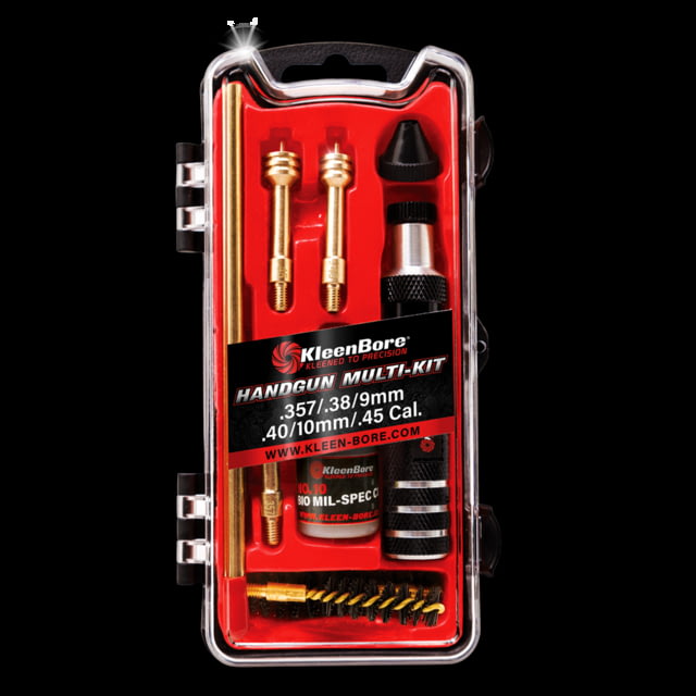KleenBore Multi-Pistol Cleaning Kit .38/9/10mm/.40/.45 Caliber