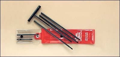 KleenBore Steel Saf-T-Clad Coated Handgun/Rifle Cleaning Rods 30in .22-.45 Caliber 4 sections Red 1010199