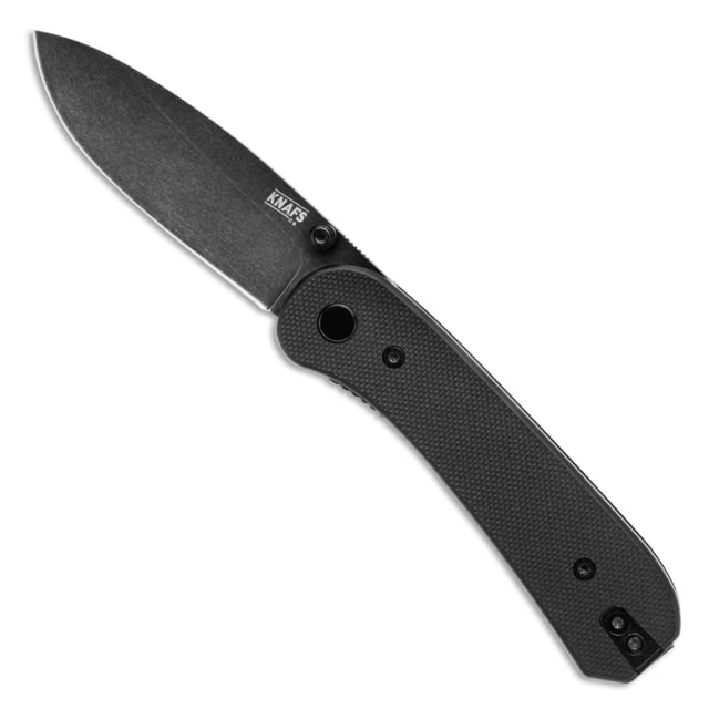 Knafs Lander 1 Pocket 2.75in Folding Knife G10 Handle D2 Blade Drop Point Black/Black - Knafs