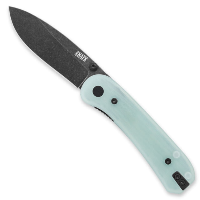Knafs Lander 1 Pocket Contoured 2.75in Folding Knife Micarta Handle 14C28N Balde Drop Point Natural Jade/Black - Knafs