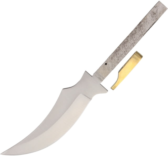 Knifemaking Clip Point Skinner Blade with Carbon Steel Construction Knife Overall 10in Blade 5.5in L Carbon Steel L Standard Edge Removable Brass - Knifemaking