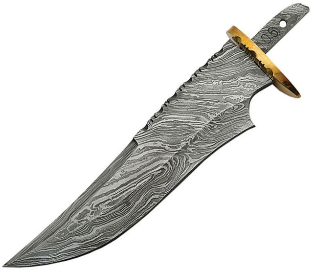 Knifemaking Damascus Blade With Sheath Fixed Blade Knife 6.5in Damascus Steel Standard Edge - Knifemaking