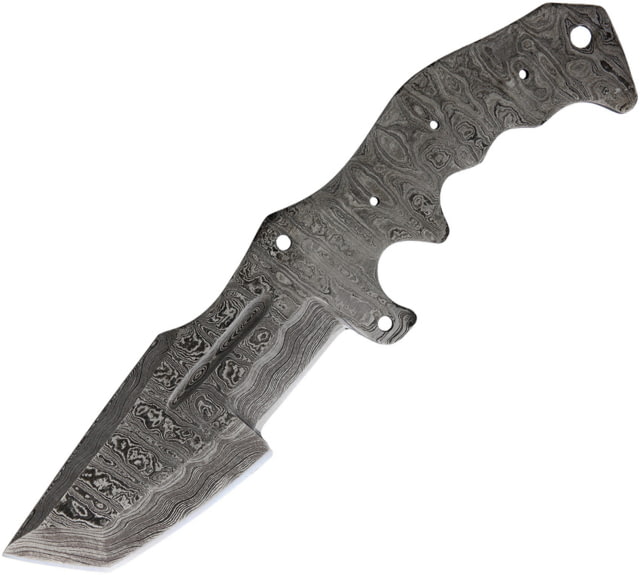 Knifemaking Knife Blade Tanto Chopper 4.75" Damascus steel tanto blade SM-APR-BL14 DAMASCUS - Knifemaking