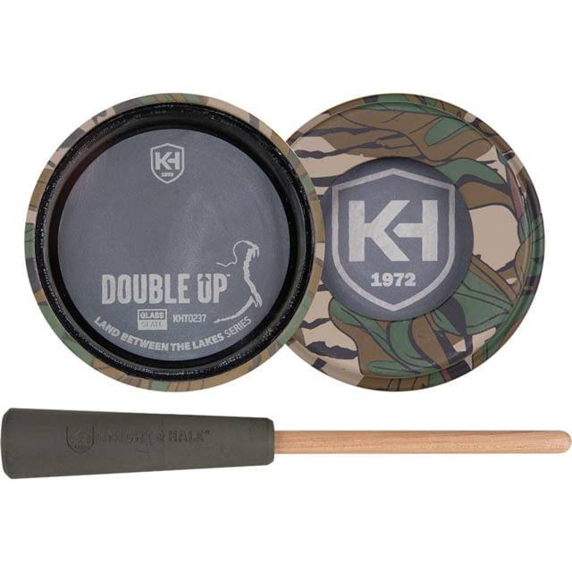 Knight & Hale Double Up Glass/Slate Pot Game Call Mossy Oak Greenleaf