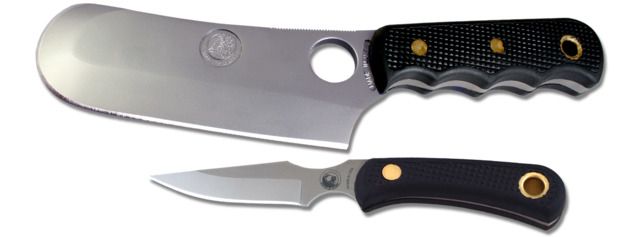 Knives of Alaska Brown Bear Cub Combo Suregrip Handle Knives Black