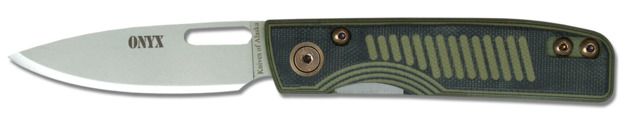 Knives of Alaska Onyx Liner Lock S30V Folding Knife G10 Handle Layered Olive Drab/Black - Knives Of Alaska