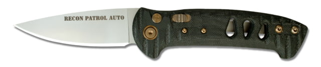Knives of Alaska Recon Patrol Auto Automatic Folding Knife 3in CPM MagnaCut Stainless Steel Drop Point Blade G10 Orange/Black Handle