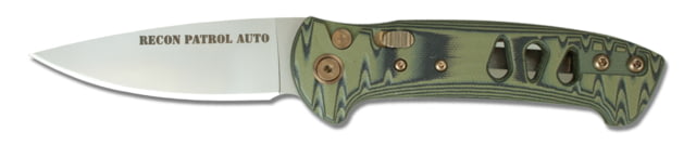 Knives of Alaska Recon Patrol Auto Automatic Folding Knife 3in CPM MagnaCut Stainless Steel Drop Point Blade G10 Black Handle
