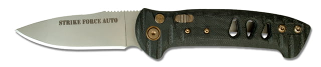 Knives of Alaska Strike Force Auto Automatic Folding Knife 3in Magnacut Stainless Steel Drop Point Blade G10 Black