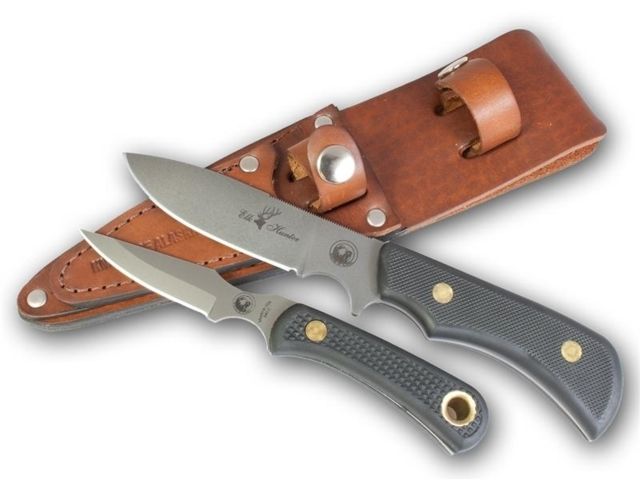 Knives of Alaska Trekker Elk Hunter Cub Combo D2 Knives Suregrip Handle Black