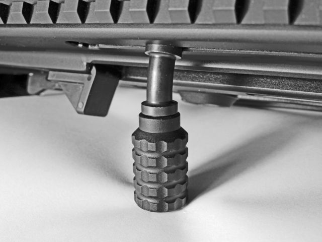 KNS Precision Enhanced Bent Charging Handle for the CZ Bren 805 w/Waffle Pattern Knob Black - Kns Precision