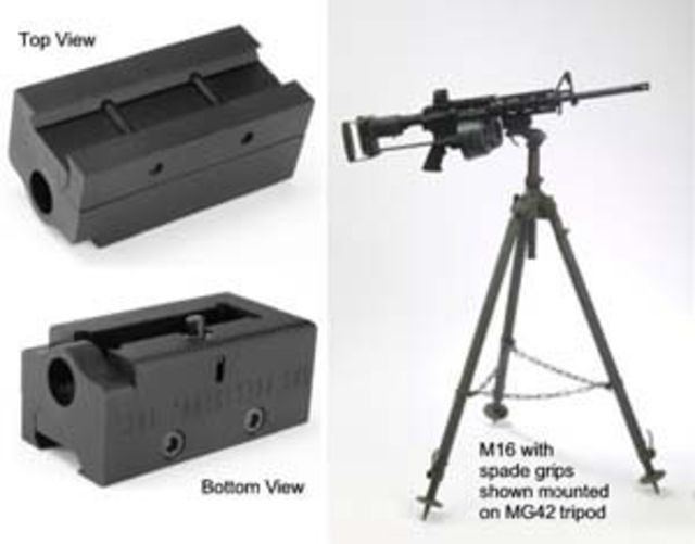 KNS Precision MG42 Tripod to Picatinny Rail Adapter Black - Kns Precision