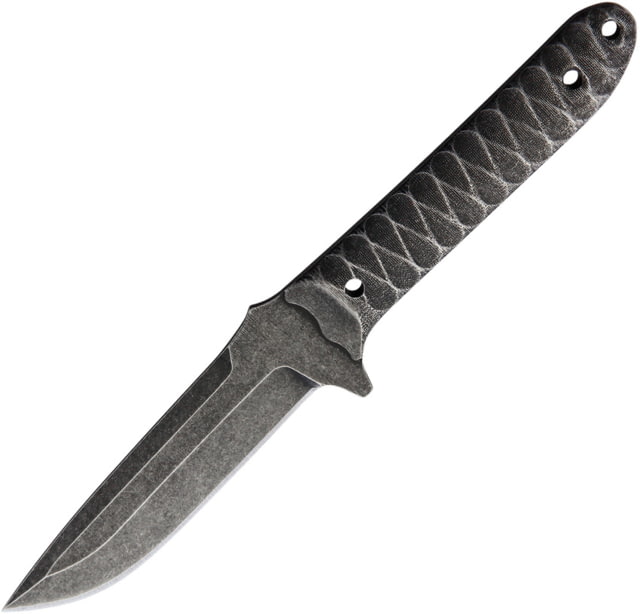 Komoran Fixed Blade Black SW Knife 2.75" black stonewash finish stainless blade One-piece construction  / KO037 - Komoran