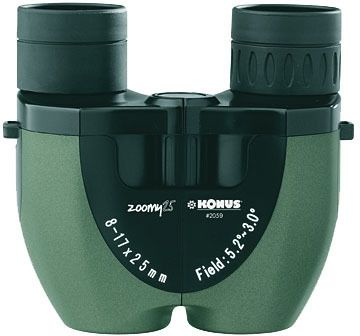 Konus Zoomy-2 8-17x25mm Roof Prism Pocket Zoom Binoculars Black/Gold - Konus