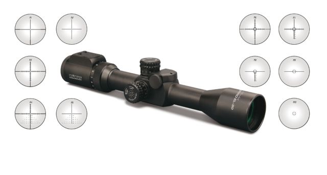 Konus KONUSPRO-EL30 Rifle Scope 4-16x44mm 30mm Tube LCD Mil-Rad 10 Interchangeable Reticles Black