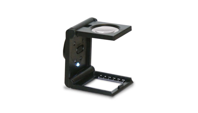 Konus Linen Tester 25x25 mm with 5x Power and LED Light Black - Konus