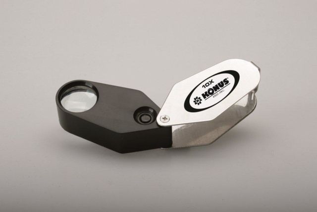 Konus Microscope Accessory Light Metal Linen Tester with 10X Magnification