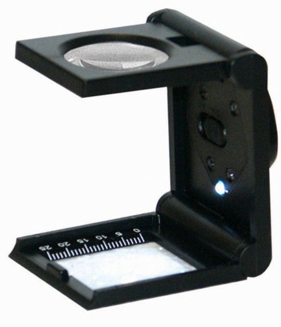 Konus Plastic Body Linen Tester w/ 5X Magnification & Light