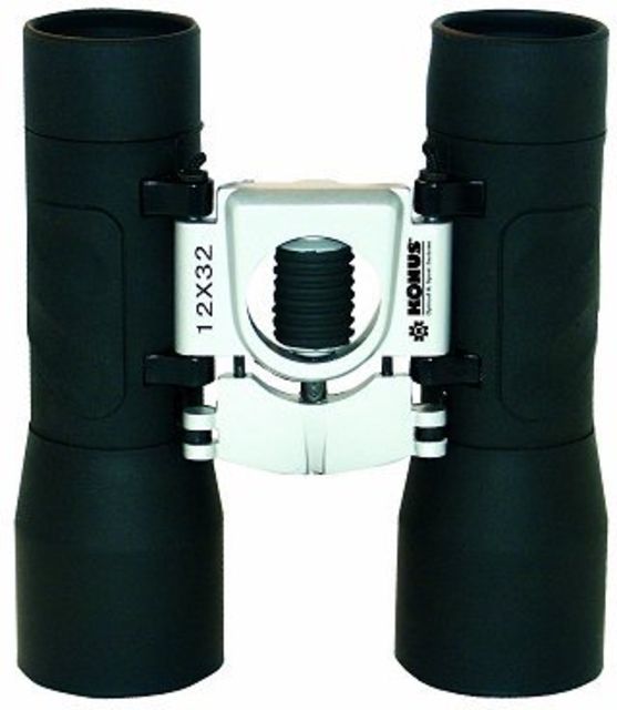 Konus Basic 12x32mm Roof Prism Compact Binoculars Black - Konus