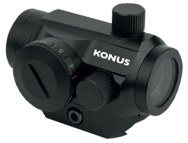 Konus Sight-PRO Nuclear Red Dot Sight 1x22mm 3 MOA Red Dot Reticle w/ Dual Riser QR Matte Black