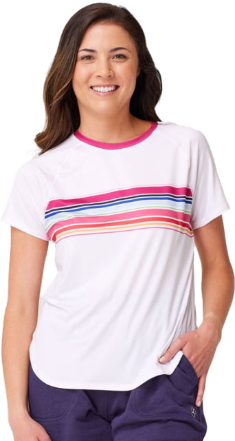 Krimson Klover Tori Short Sleeve Sunshirt - Women's Multi Stripe Large