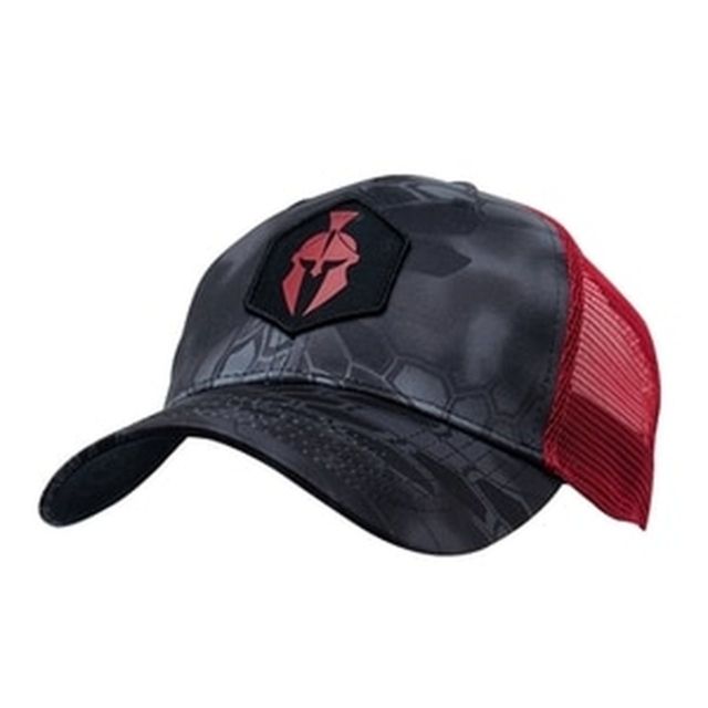 Kryptek Spartan Trucker Hat - Men's Typhon/Red OS