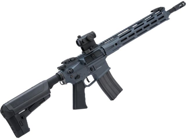Krytac / KRISS USA Full Metal Trident MKII-M SPR Airsoft AEG Rifle Combat Grey Large - Krytac / Kriss Usa