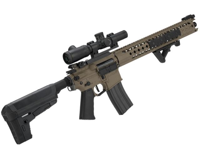 Krytac / KRISS USA War Sport Licensed LVOA-C M4 Carbine Airsoft AEG Rifle Dark Earth Large - Krytac / Kriss Usa