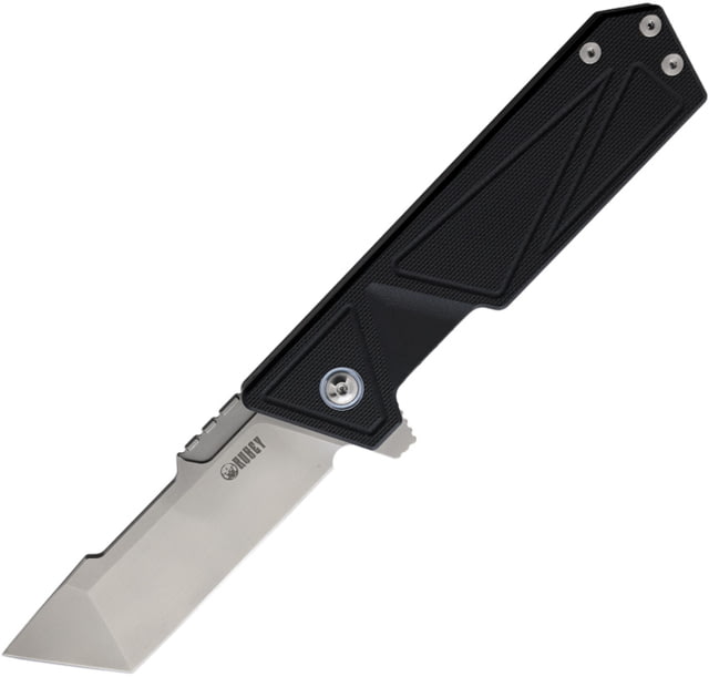 Kubey Avenger Linerlock Folding Knife 3.5" bead blast finish AUS-10A stainless tanto bla Black G10 handle - Kubey
