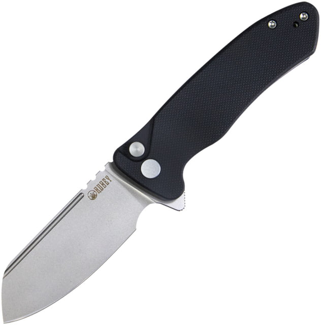 Kubey Creon Folding Knife 4in Closed 2.88in Bead Blast AUS-10A Stainless Steel Blade Black G10 Handle - Kubey