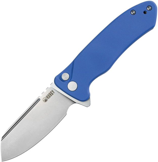 Kubey Creon Folding Knife 4in Closed 2.88in Bead Blast AUS-10A Stainless Steel Blade Blue G10 Handle - Kubey