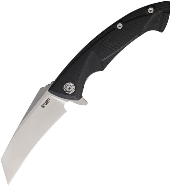 Kubey Hawkbill Linerlock Folding Knife 3.5" satin finish D2 tool steel blade Black G10 handle - Kubey