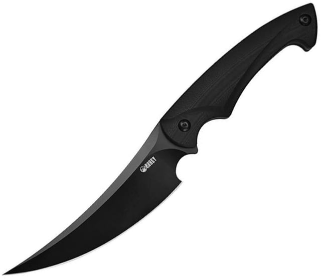 Kubey Persian Style Fixed Blade Knife 5.5" black finish D2 tool steel blade Black G10 handle - Kubey