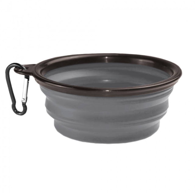 Kuma Outdoor Gear 1 L Collapsible Silicone Bowl Black/Grey