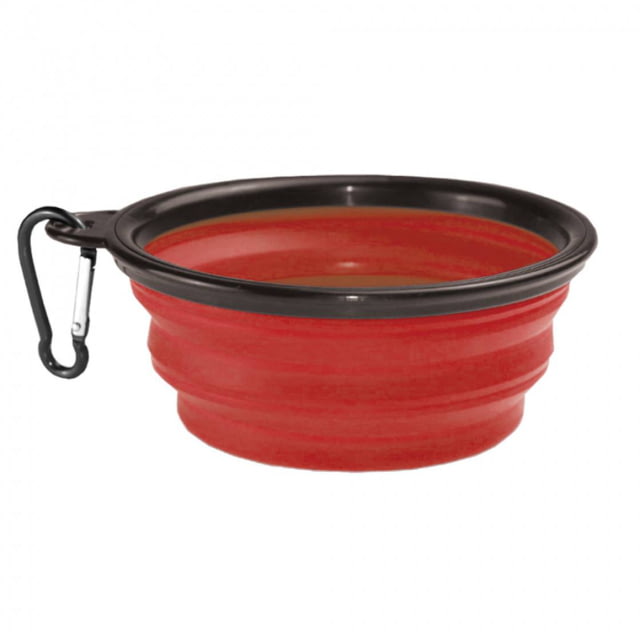 Kuma Outdoor Gear 1 L Collapsible Silicone Bowl Black/Red