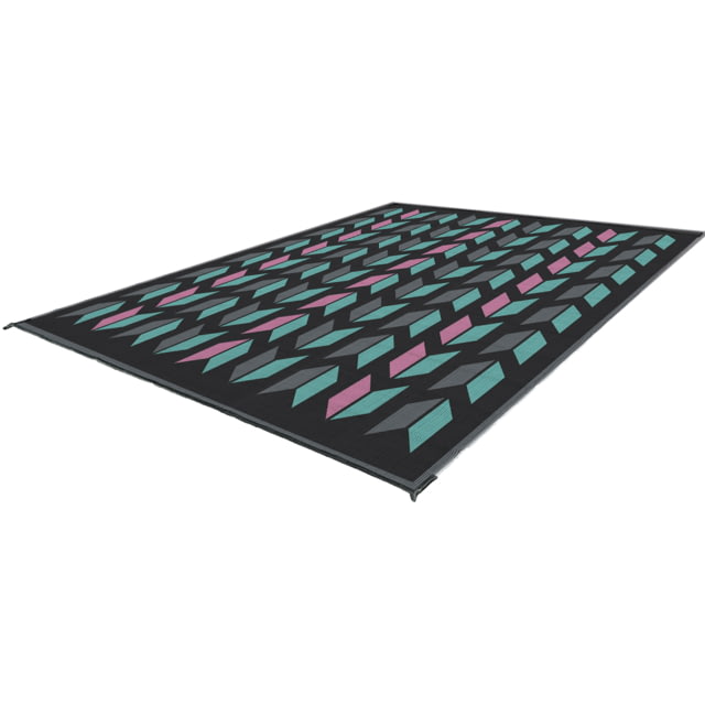 Kuma Outdoor Gear Cheveron Outdoor Mat 9ft x 9ft Vice Bermuda/Pink/Graphite/Black