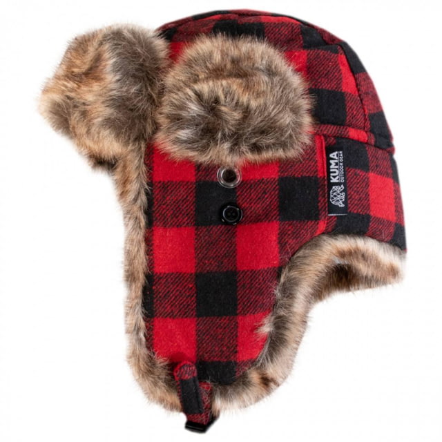 Kuma Outdoor Gear Fur Trapper Cap Black/Red